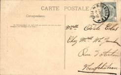 CPA L'Attente Bonheur Je l'apercois Femme