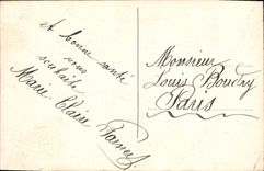 CPA Bonne Annee J'apporte le Bonheur Enfant Fer a cheval