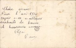 CPA Bonne Annee Homme Fleurs