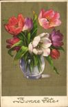 CPA Bonne Fete Fleurs