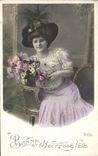 CPA Bonne et Heureuse Fete Femme