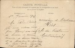 CPA Bonne Annee Femme