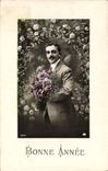 CPA Bonne Annee Homme