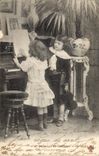 CPA Musique de chambre Enfants Piano