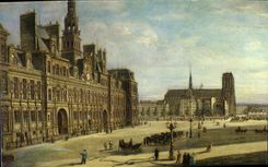 CPM L'Hotel de Ville en 1867 par Miodoucheski 