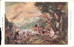 CPA Musee du Louvre Watteau Embarquement pour Cythiere 