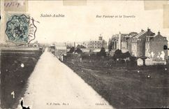 CPA Saint Aubin Rue Pasteur et la Tourelle 