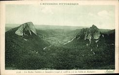 CPA L'Auvergne Pittoresque Les Roches Tuiliere et Sanadoire et la Vallee de Rochefort 