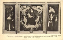 CPA Tryptique de la Cathedrale par le Maitre de Moulins 