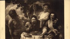 CPA J Jordaens Le satyre et le paysan Musee de Bruxelles 