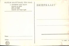 CPA Museum Mauritshuis den Haag J Vermeer van delft Vue de Delft 