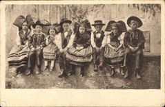 CPA Folklore Enfants Alsace