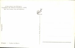 CPA L'Adoration des Bergers Triptyque par Pierre Pourbus 1574 sur les volets les donnateurs Brugea E