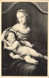 CPA D'Apres Raphael 1483 1520 la Vierge et l'Enfant Musee de Bruxelles 