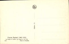 CPA D'Apres Raphael 1483 1520 la Vierge et l'Enfant Musee de Bruxelles 