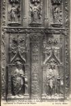 CPA Aix en Provence detail de la Porte de la Cathedrale St Sauveur XV siecle Portail en Noyer les Fi