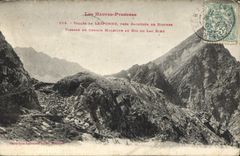 CPA Les Hautes Pyrenees Vallee de Lesponne pres Bacheres de Bigorre Passage du Chemin Mulemer au Col