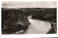 CPA Der Rhein Das Felsental der Loreley 