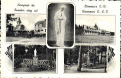CPA Banneux Aux Pieds de la vierge j'Ai prie pour vous Aan de Voeten Van OLV heb ik voor U gebeden 