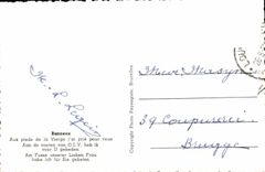 CPA Banneux Aux Pieds de la vierge j'Ai prie pour vous Aan de Voeten Van OLV heb ik voor U gebeden