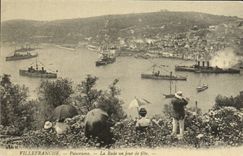 REPRO Villefranche Panorama la Rade un jour de Fete 