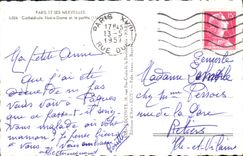 CPA Paris et se Merveilles Cathedrale Notre Dame et le Parvis 