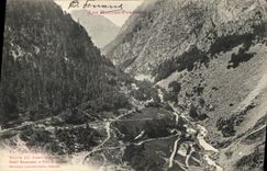 CPA Les Hautes Pyrenees Cauterets Route du Pont d'Espagne 