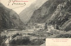 CPA Les Hautes Pyrenees Vallee de Cauterets la Route du Limacon 