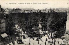 CPA Marseille Perspective des Allees de Meilhan et des Capucines 