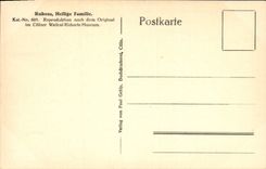 CPA Rubens Heilige Famllie Reproduktion nach dem Original im Colner Wallraf Richartz Museum 