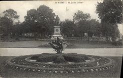 CPA Reims le Jardin Colbert 