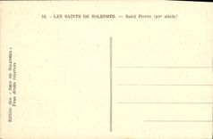 CPA Les Saints de Solesmes Saint Pierre XV siecle