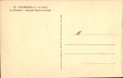 CPA Chambord L et Cher Le Chateau facade Septentrionale
