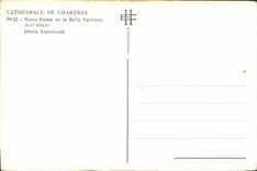 CPA Cathedrale de Chartres Notre Dame de la Beile Verriere XII siecle Partie Superieure 