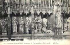 CPA Cathedrale de Chartres Fragment du Tour du Choeur XVI siecle 