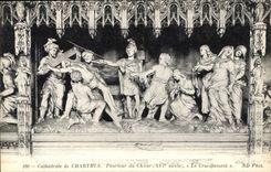 CPA Cathedrale de Chartres Pourtour du Choeur XVI siecle Le Crueifiement 