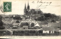 CPA Chartres La Cathedrale Vue prise de Cachemback 