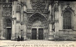 CPA Dreux Grand Portail de l'Eglise Saint Pierre 