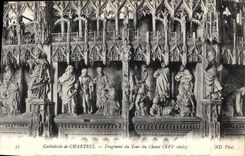 CPA Cathedrale de Chartres Fragment du Tour du Choeur XVI siecle 