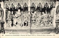 CPA Cathedrale de Chartres Pourtour du Choeur XVI Entree de Jesus a Jerusalem 
