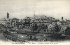 CPA Environs de Troyes Ervy D'Apres le dessin de Ch Fichot 