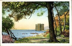 CPA Ile Saint Honorat Monastere Fortifie 