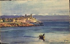 CPA Antibes Alpes Maritimes Le Fort Carre et la Chaine des Alpes 