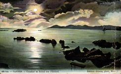 CPA Cannes Coucher de Soleil sur l'Esterel 