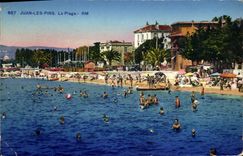 CPA Juan les Pins La Plage 