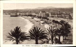 CPA Nice Vue generale La Plage 
