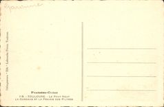 CPA Toulouse Le Pont Neuf La Garonne et la Prairie des Filtres 