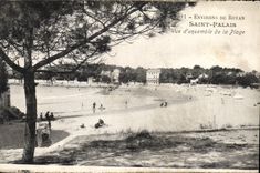 CPA Environs de Royan Saint Palais Vue d'ensemble de la Plage 