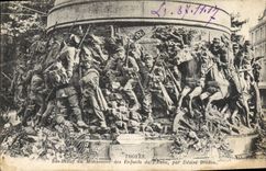 CPA Troyes Bas Relief du Monument des Enfants de l'Aube par Desire Briden 