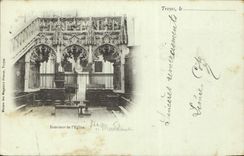 CPA Troyes Interieur de l'Eglise Carte precurseur